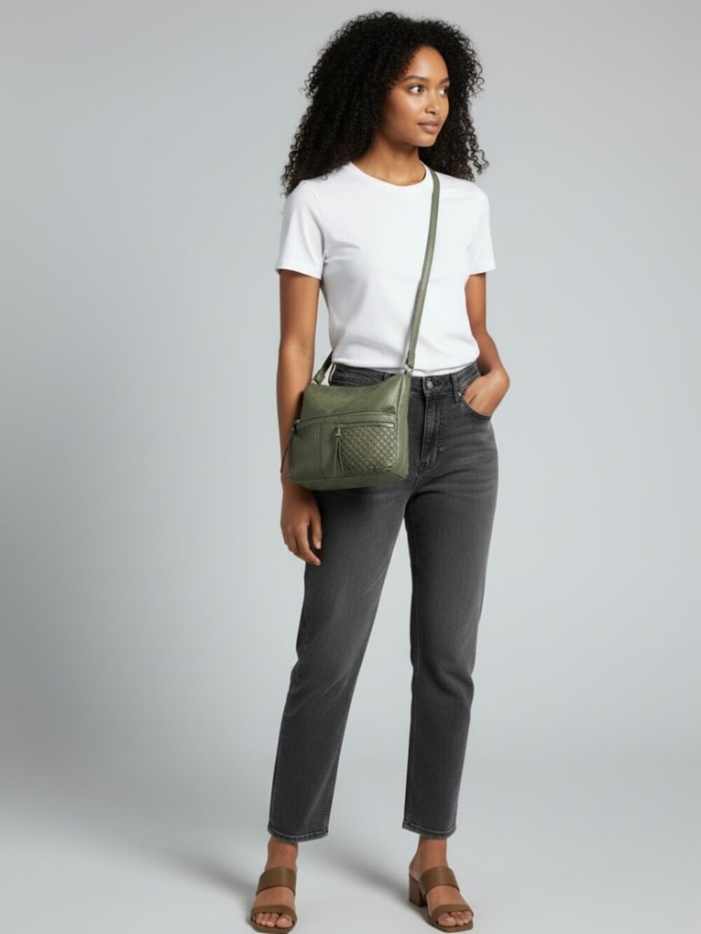 Darlings Leather Hobo Crossbody Bag